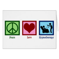 Hypnotherapist Peace Love Hypnotherapy Card