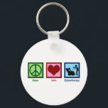Hypnotherapist Peace Love Hypnotherapy Key Ring<br><div class="desc">Peace Love Hypnotherapy. A cute hypnotherapist gift for someone who likes to hypnotise patients during therapy. Cool therapeutic hypnosis present.</div>