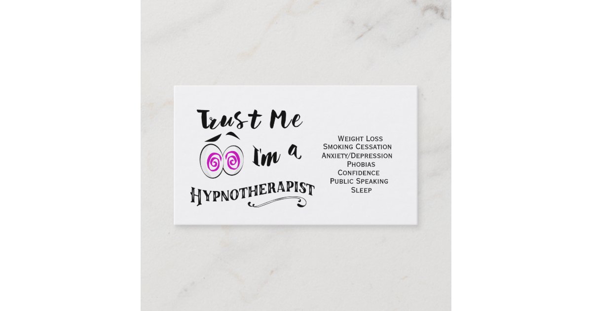 Hypnotherapy Business Card Hypnotherapist Holistic Zazzle