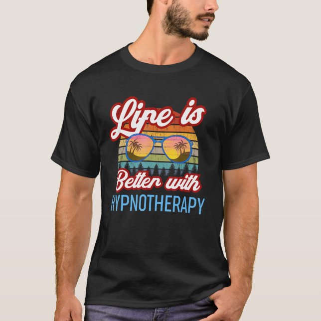 Hypnotherapy Vintage Sunset Hypnotherapy Teacher B T-Shirt (Front)