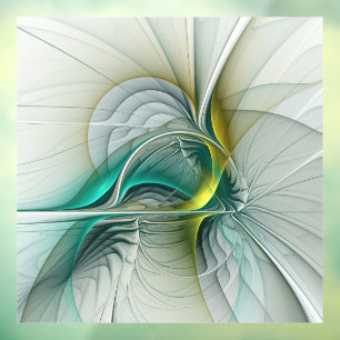Hypnotic Abstract Golden Turquoise Teal Fractal