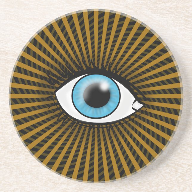 Hypnotic Blue Eye Coaster (Front)