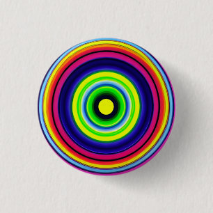 Hypnotic Circles 3 Cm Round Badge