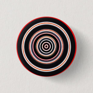 Hypnotic Circles 3 Cm Round Badge