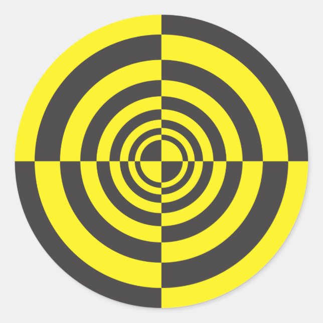 Hypnotic circles classic round sticker (Front)