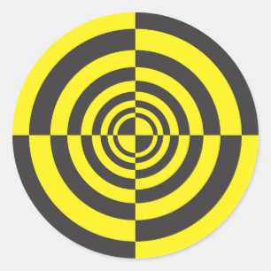 Hypnotic circles classic round sticker