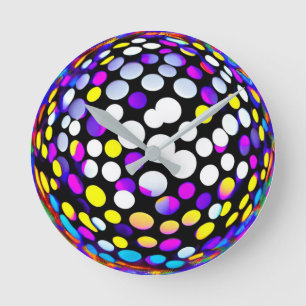 Hypnotic Circles Round Clock