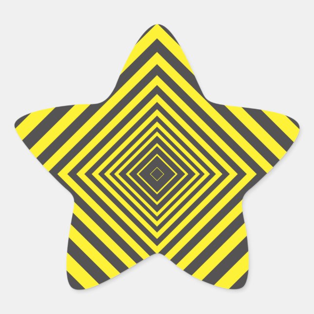 HYPNOTIC DIAMONDS STAR STICKER (Front)
