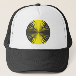 Hypnotic disc trucker hat