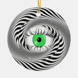 HYPNOTIC EYE - HYPNOTIST CERAMIC TREE DECORATION