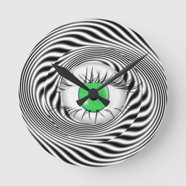 HYPNOTIC EYE - HYPNOTIST ROUND CLOCK (Front)