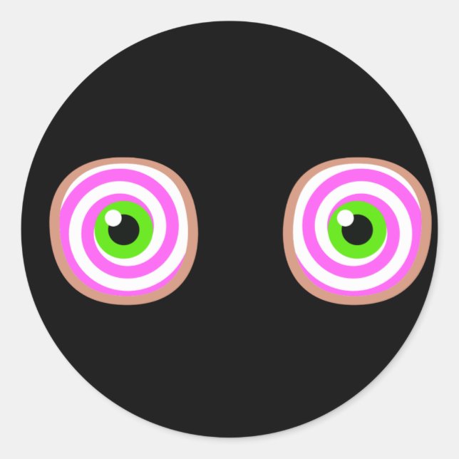 Hypnotic eyes classic round sticker (Front)