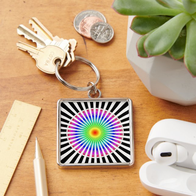 Hypnotic Flower Key Ring (Desk)