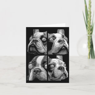 Hypnotic French Bulldogs Weird Eyes Weirdcore Card