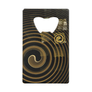Hypnotic Golden Waves Modern Abstract Art