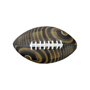 Hypnotic Golden Waves Modern Abstract Art Football