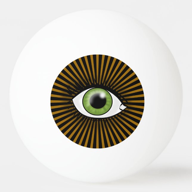 Hypnotic Green Eye Ping Pong Ball (Back)
