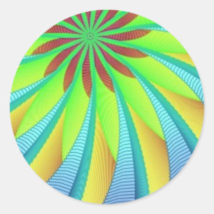 Hypnotic image 3 classic round sticker
