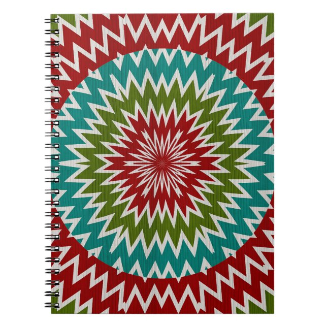 Hypnotic mandalaic flower notebook (Front)