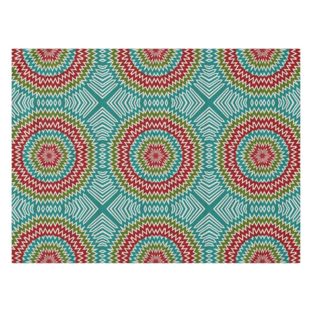 Hypnotic mandalaic flower tablecloth (Front (Horizontal))