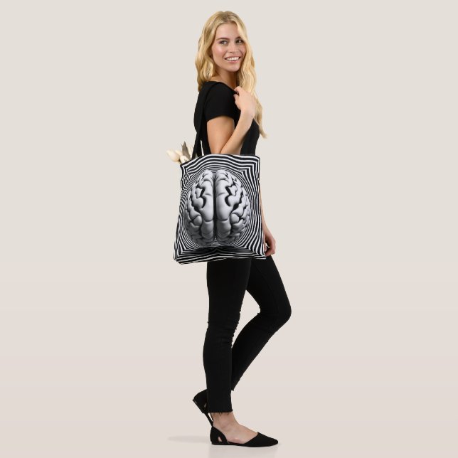  Hypnotic Mind Maze Tote Bag (On Model)
