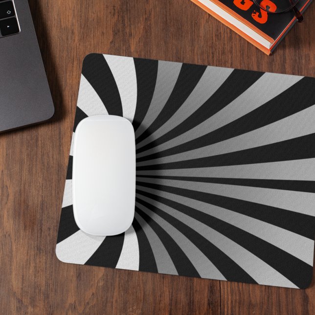 Hypnotic Optical Illusion Curved Spiral Mouse Pad (Creator Uploaded)