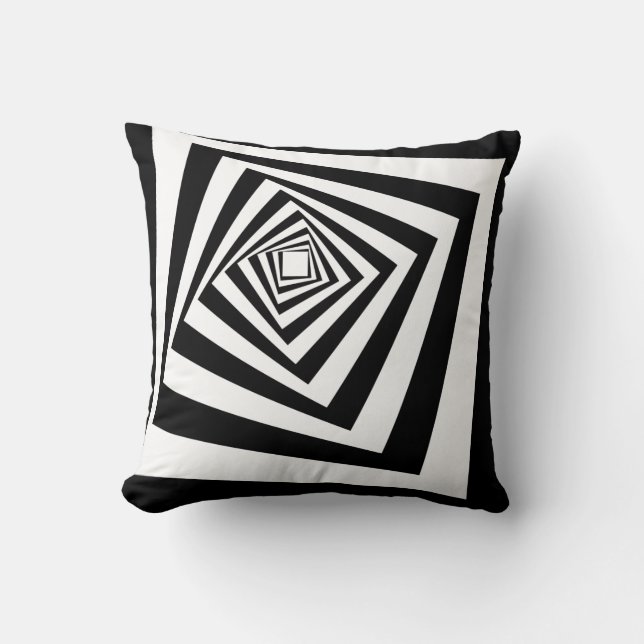 Hypnotic Optical Illusion Moving Tunnel Cushion (Front)