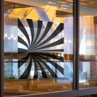 Hypnotic Optical Illusion Vortex Black