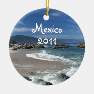 Hypnotic Pacific; Mexico Souvenir Ceramic Tree Decoration