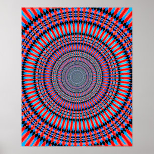 Hypnotic Radial Pattern Poster
