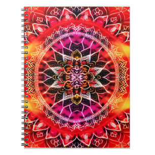 Hypnotic Red Mandala Notebook