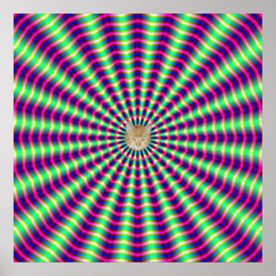 Hypnotic Rings and Beams Poster