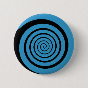 hypnotic spiral 6 cm round badge