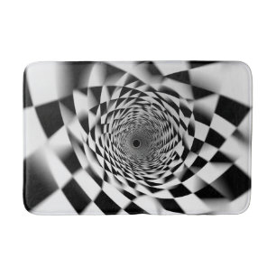Hypnotic Spiral Illusion Bath Mat