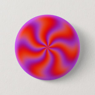 Hypnotic Spiral Optical Illusion Funny Neon 6 Cm Round Badge