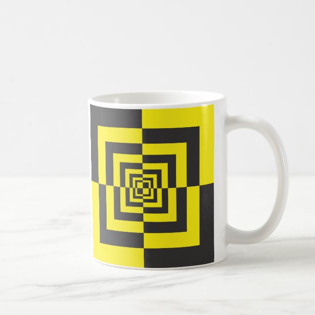 Hypnotic squares coffee mug (Right)