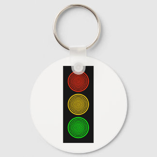 Hypnotic Stoplight Key Ring