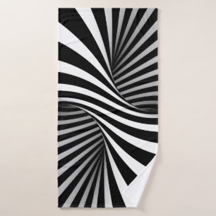 Hypnotic Stripes Bath Towel