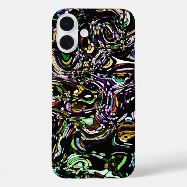 Hypnotic Swirl Energy in Green Case-Mate iPhone Case (Back)