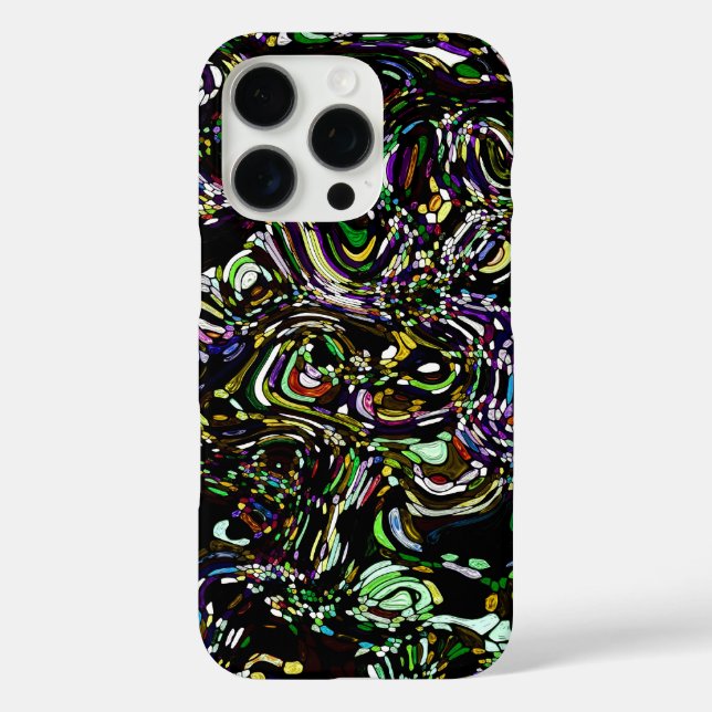Hypnotic Swirl Energy in Green Case-Mate iPhone Case (Back)