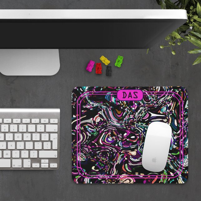 Hypnotic Swirl Energy Purple Mouse Pad (Creator Uploaded)