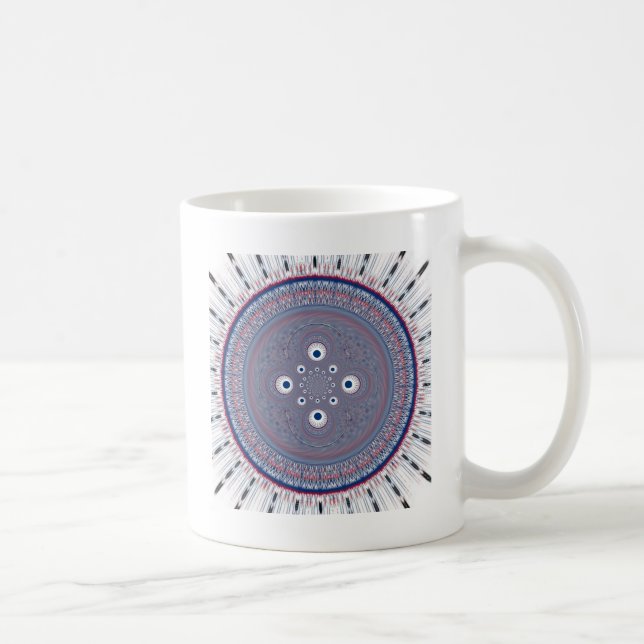 Hypnotic Symmetry: Abstract Geometric Art Coffee Mug (Right)