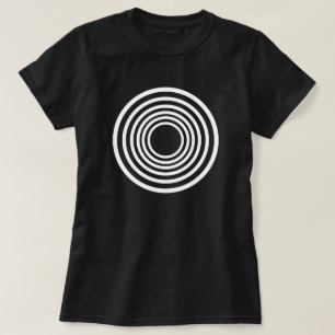 Hypnotic t shirt with psychedelic round circles