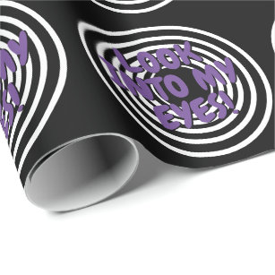 Hypnotic wrapping paper with psychedelic circles