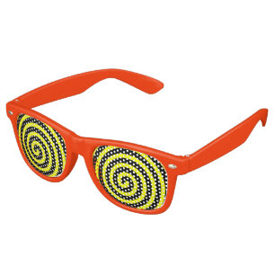 Hypnotised Yellow Retro Sunglasses