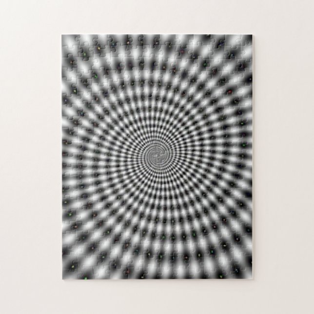 Hypnotising Optical Illusion Spiral Jigsaw Puzzle (Vertical)
