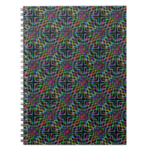 hypnotising waves of colour notebook