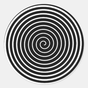 Hypnotizer Black Classic Round Sticker