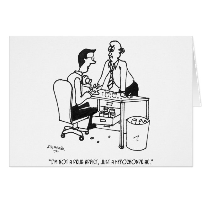 Hypochondriac Cartoon 3104 (Front Horizontal)