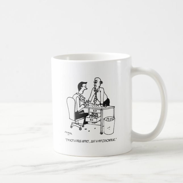 Hypochondriac Cartoon 3104 Coffee Mug (Right)